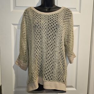 Kut from the Kloth Beige Open-Knit Sweater